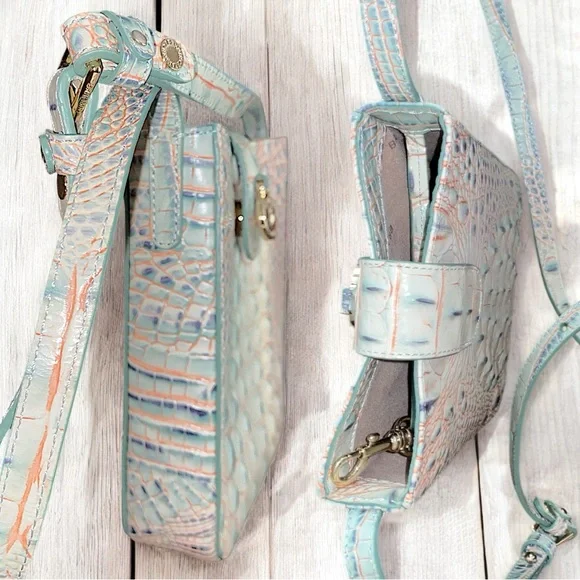 Vintage Color Authentic Brahmin Marley Melbourne Genuine Leather Crossbody Bag - Picture 10 of 10